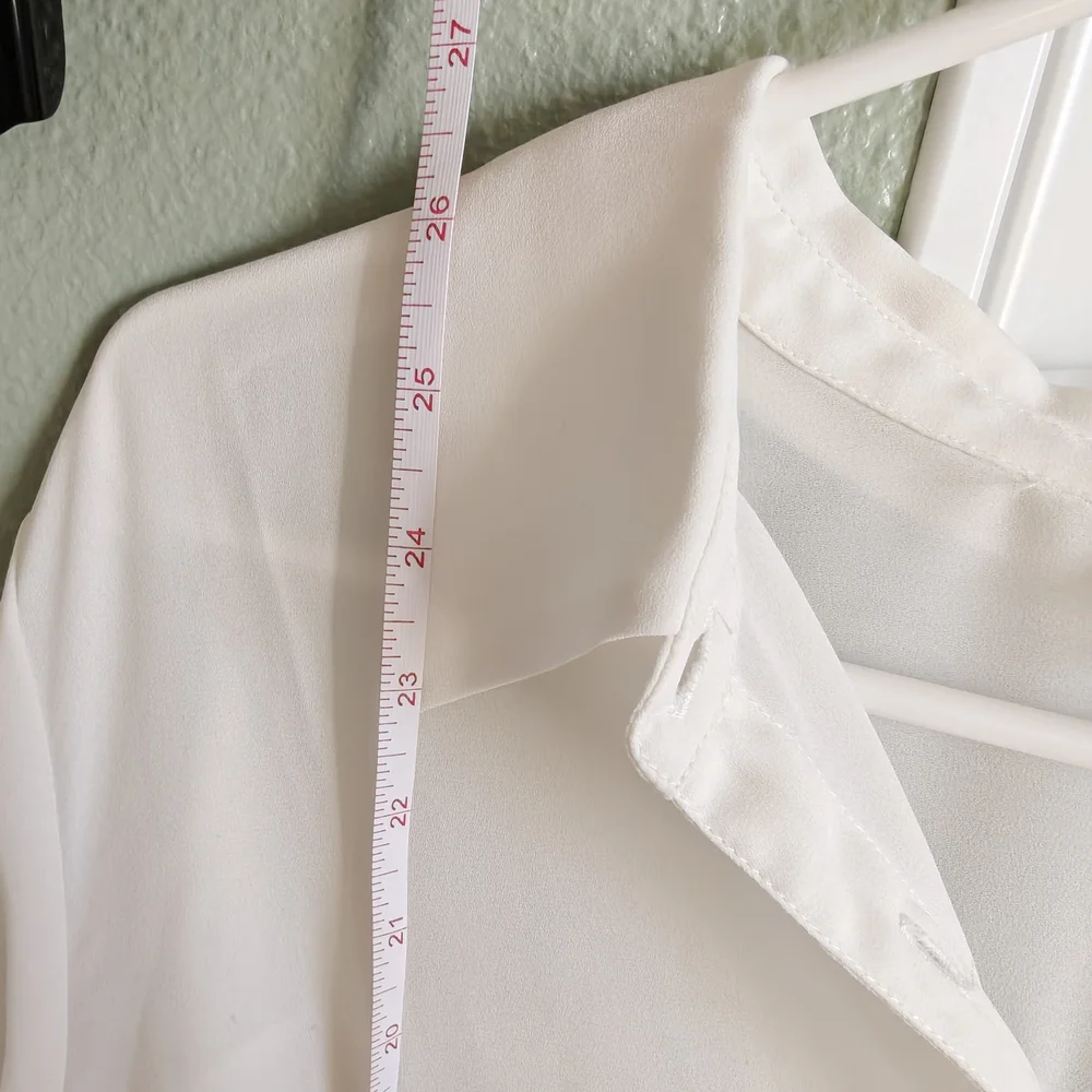 Modcloth Cream Ruffled Flutter Sleeve Blouse - Picture 7 of 7